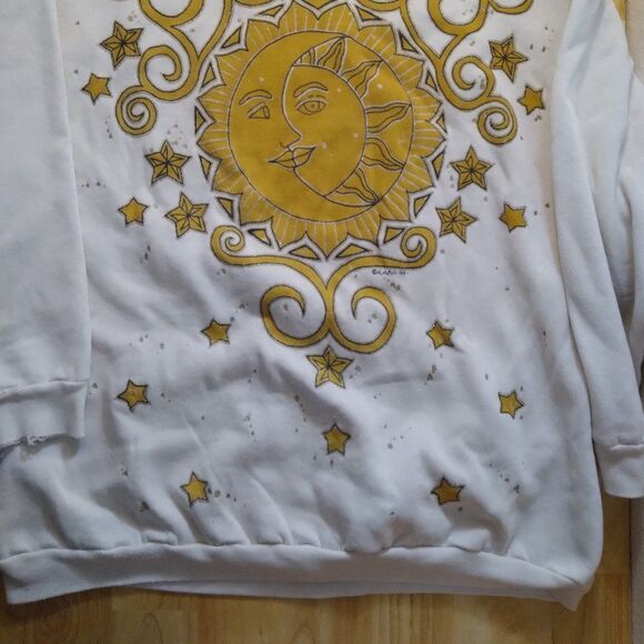 Vintage FunArt Sun Moon Stars Crewneck Sweatshirt - Picture 2 of 8